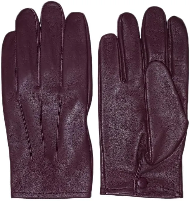 "NA" Men's Dress Driving Genuine Sheep Leather Unlined Gloves