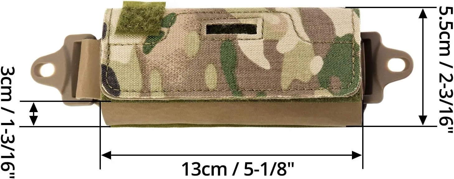 QWORK Helmet Counterbalance Weight Bag, Tactical Helmet Counterweight NVG Pouch for OPS Fast BJ PJ MH Tactical Helmets/Helmet Accessories