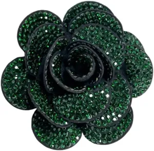 Rhinestone Rose Flower Brooch Lapel Pins for Women Her Fashion Crystal Camellia Flower Brooches Pin for Dress Accessories Jewelry Boutonniere Corsage Wedding Party Birthday Gift 70mm