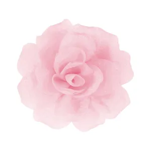 Rose Flower Brooch & Pin Set for Women | Pink Floral Clips & Hair Pins | 3.1 Inch Light Pink