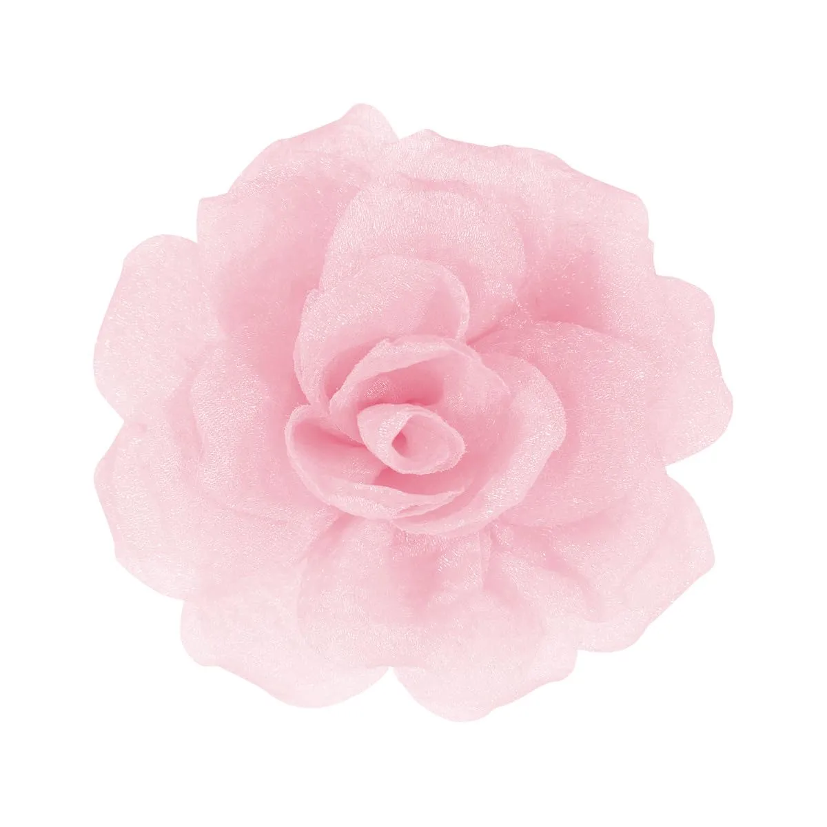 Rose Flower Brooch & Pin Set for Women | Pink Floral Clips & Hair Pins | 3.1 Inch Light Pink