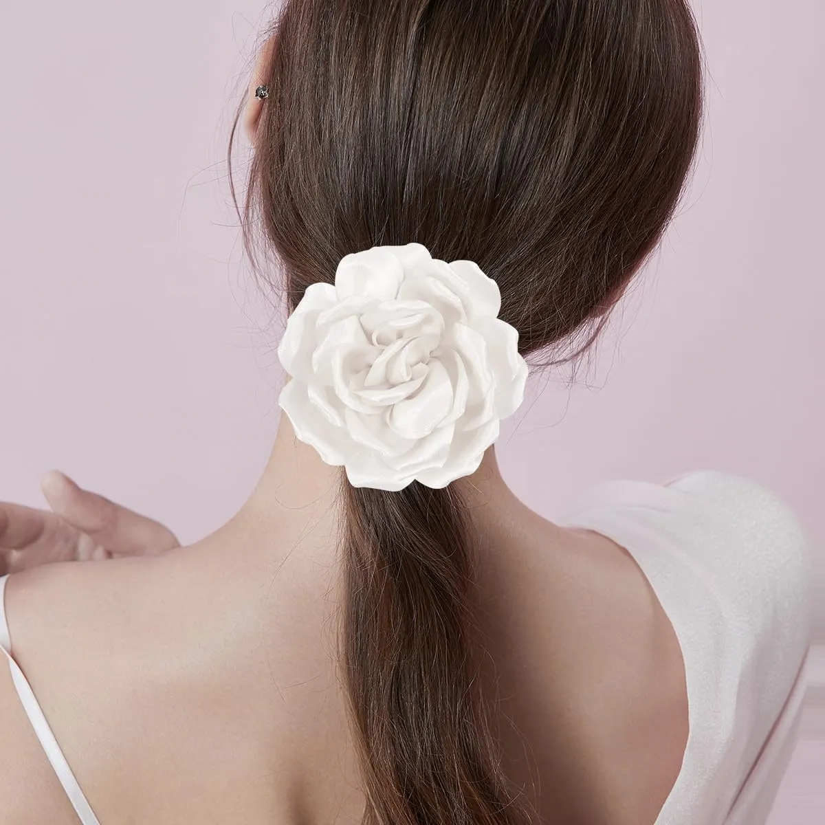 Rose Flower Brooch and Pin | Elegant Hair Clip and Accessory for Women's Dress