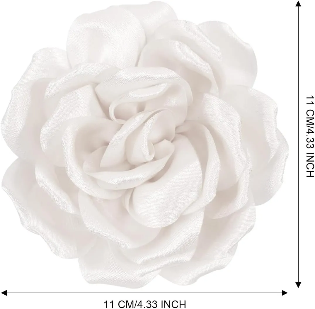 Rose Flower Brooch and Pin | Elegant Hair Clip and Accessory for Women's Dress
