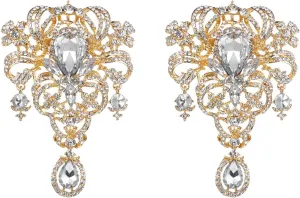 Silver/Gold/Rose Gold Plated Assorted Crystal Rhinestones Brooch Pins Set for DIY Wedding Bouquets Kit