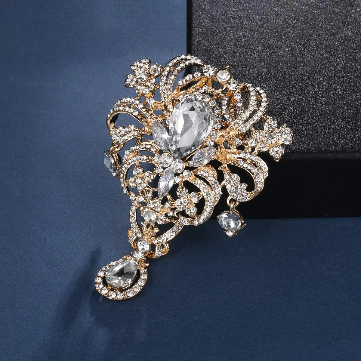 Silver/Gold/Rose Gold Plated Assorted Crystal Rhinestones Brooch Pins Set for DIY Wedding Bouquets Kit
