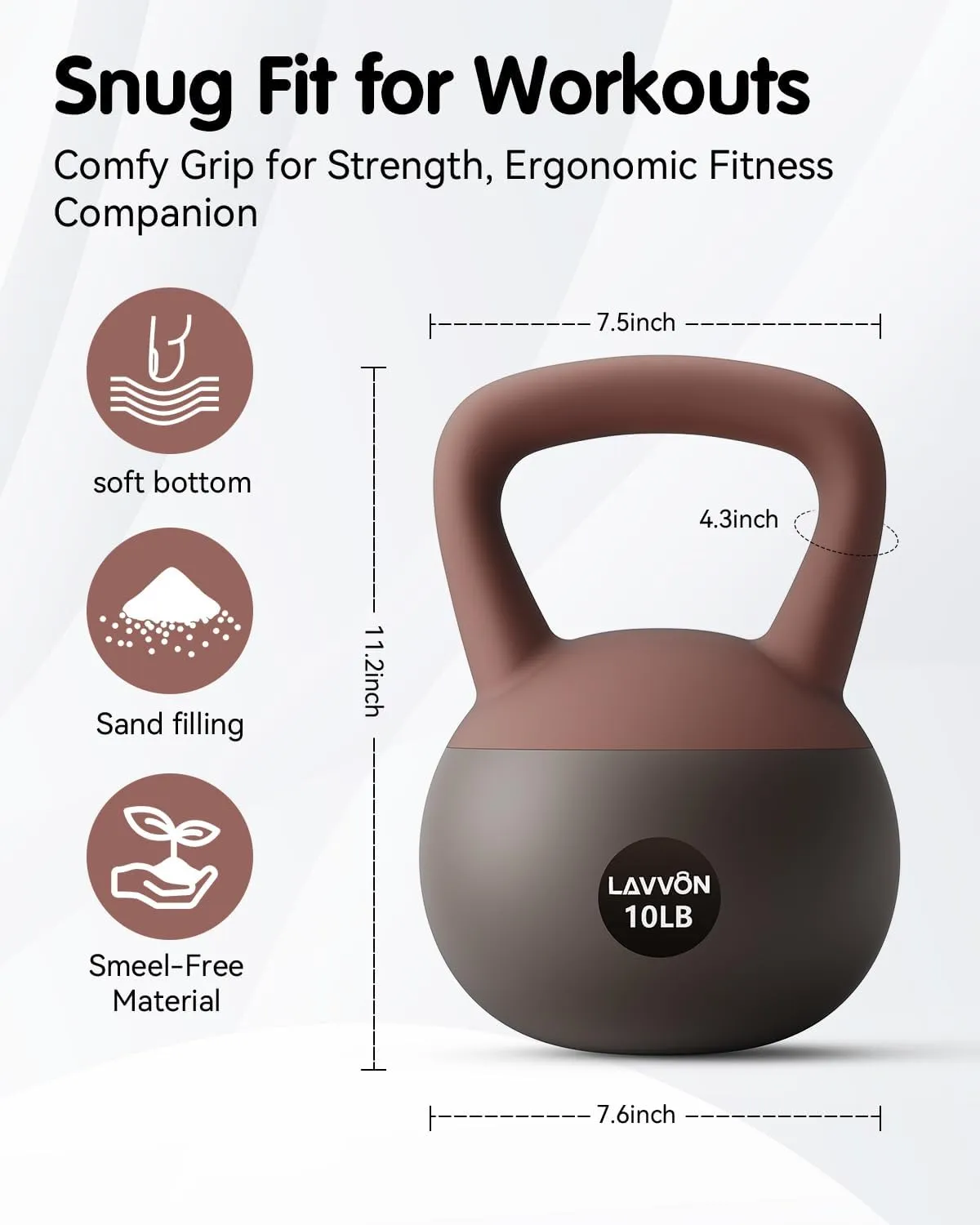 Soft Kettlebell - Cushioned Impact-Resistant Base and Anti-Slip, Kettle bell Anti-Slip Grip Weight for Home Workouts, Safe Strength Training Kettlebells Sets for Women & Men, With Non-slip Gloves
