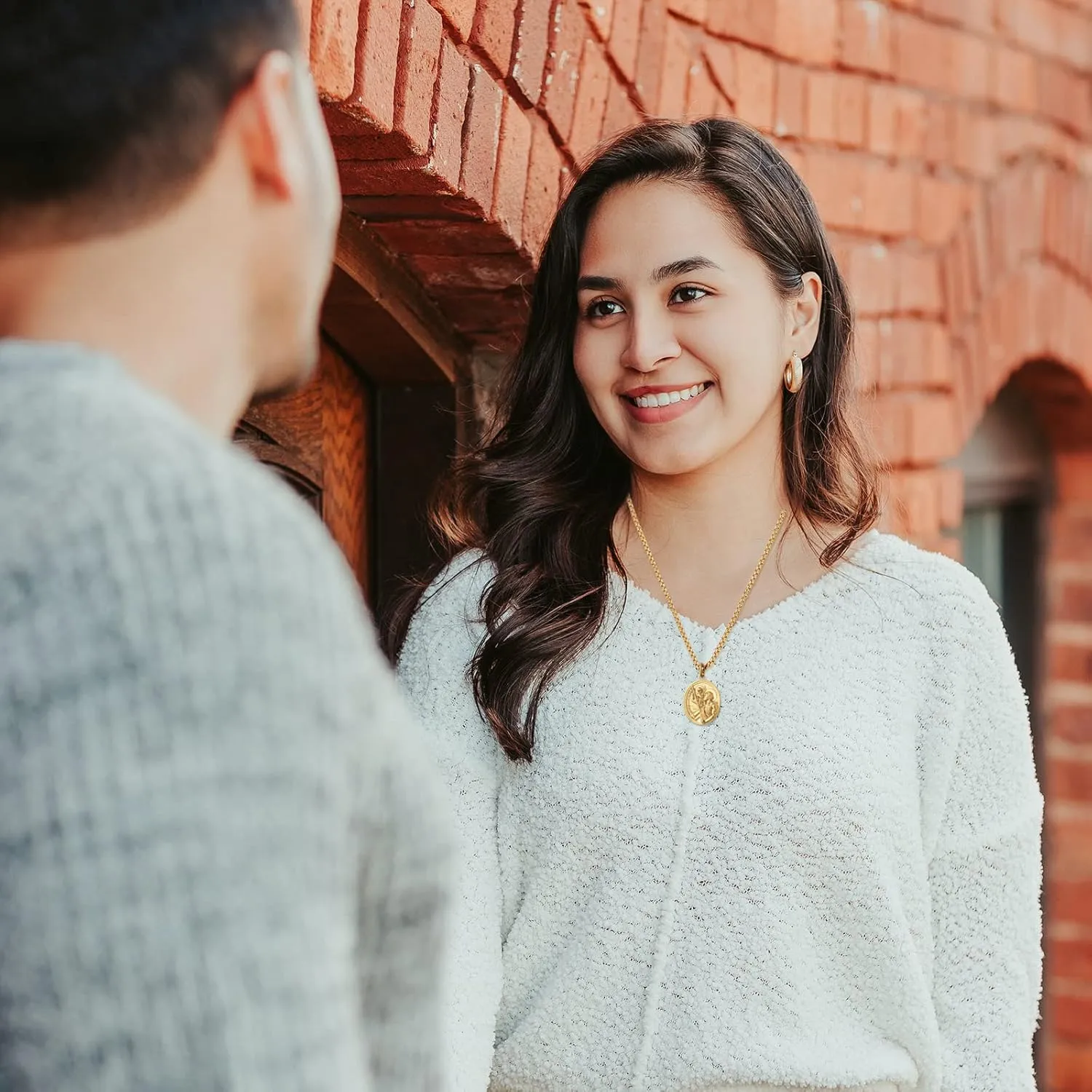 St Saint Christopher Michael Medal Pendant Necklace Jewelry for Men Women 60cm