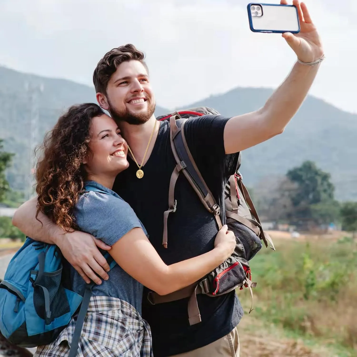 St Saint Christopher Michael Medal Pendant Necklace Jewelry for Men Women 60cm