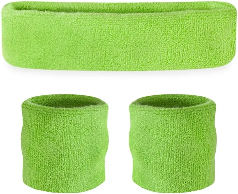 Suddora Sweatbands for Kids, Moisture Wicking 2 Wristbands and 1 Headband Set, Soft and Skin-Friendly Fabric, Moisture-Wicking Athletic Sweat Bands for Basketball, Baseball, Soccer