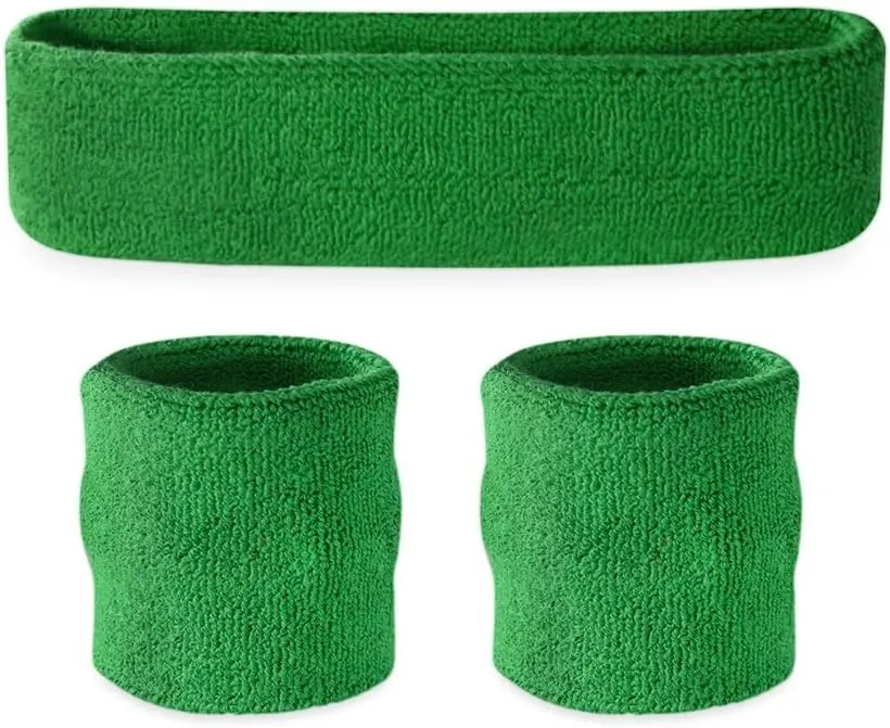Suddora Sweatbands for Kids, Moisture Wicking 2 Wristbands and 1 Headband Set, Soft and Skin-Friendly Fabric, Moisture-Wicking Athletic Sweat Bands for Basketball, Baseball, Soccer
