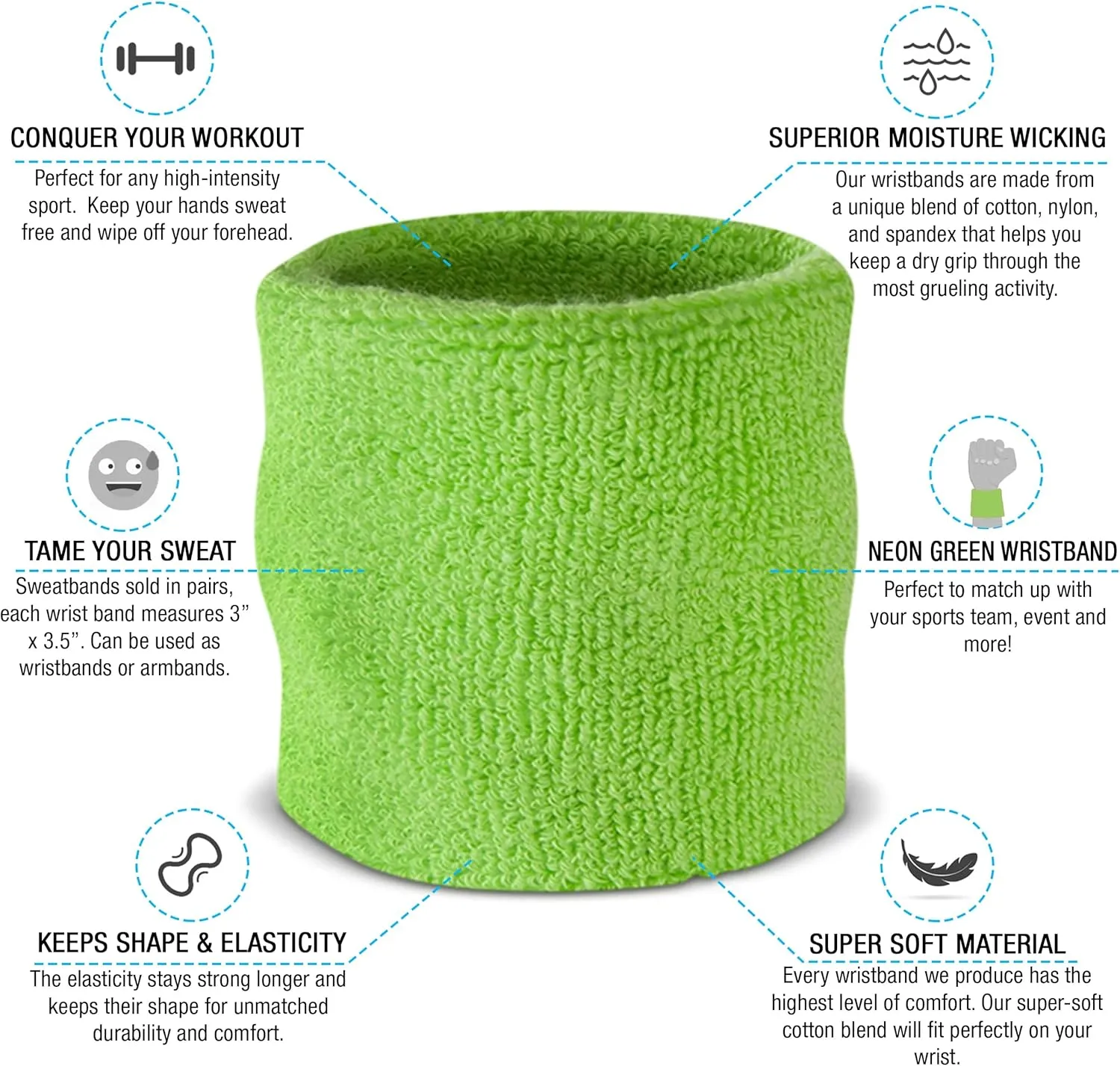 Suddora Sweatbands for Kids, Moisture Wicking 2 Wristbands and 1 Headband Set, Soft and Skin-Friendly Fabric, Moisture-Wicking Athletic Sweat Bands for Basketball, Baseball, Soccer