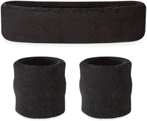 Suddora Sweatbands for Kids, Moisture Wicking 2 Wristbands and 1 Headband Set, Soft and Skin-Friendly Fabric, Moisture-Wicking Athletic Sweat Bands for Basketball, Baseball, Soccer