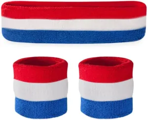 Suddora Sweatbands for Kids, Moisture Wicking 2 Wristbands and 1 Headband Set, Soft and Skin-Friendly Fabric, Moisture-Wicking Athletic Sweat Bands for Basketball, Baseball, Soccer