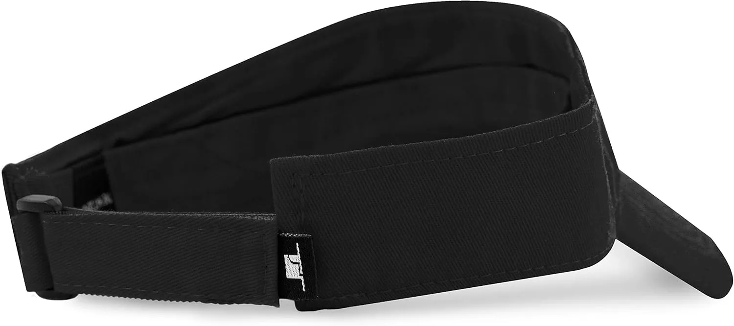 The Hat Depot Kids 100% Cotton Sport Quick-Adjust Strap Closure Sun Protect Golf Visor Cap Hat