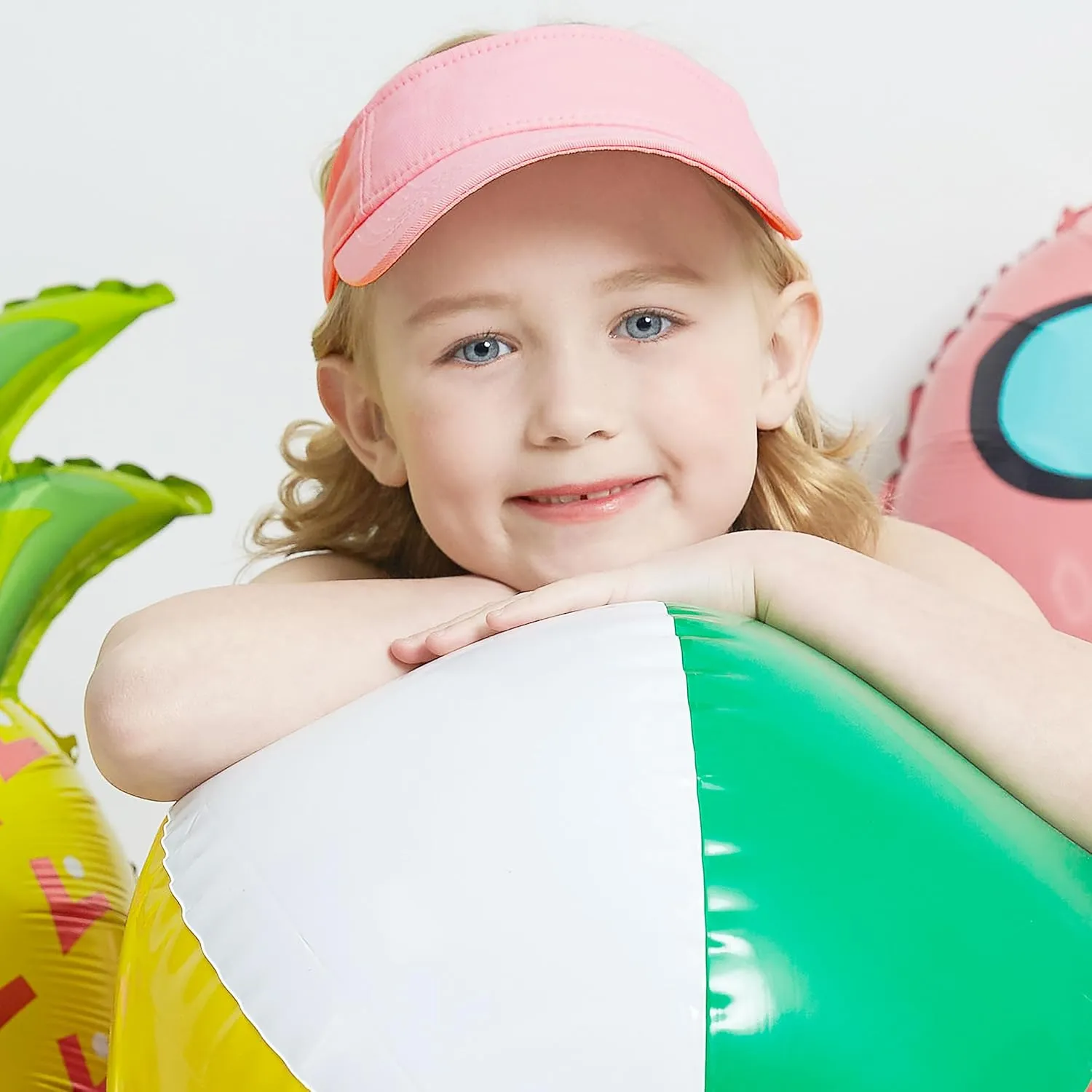 The Hat Depot Kids 100% Cotton Sport Quick-Adjust Strap Closure Sun Protect Golf Visor Cap Hat