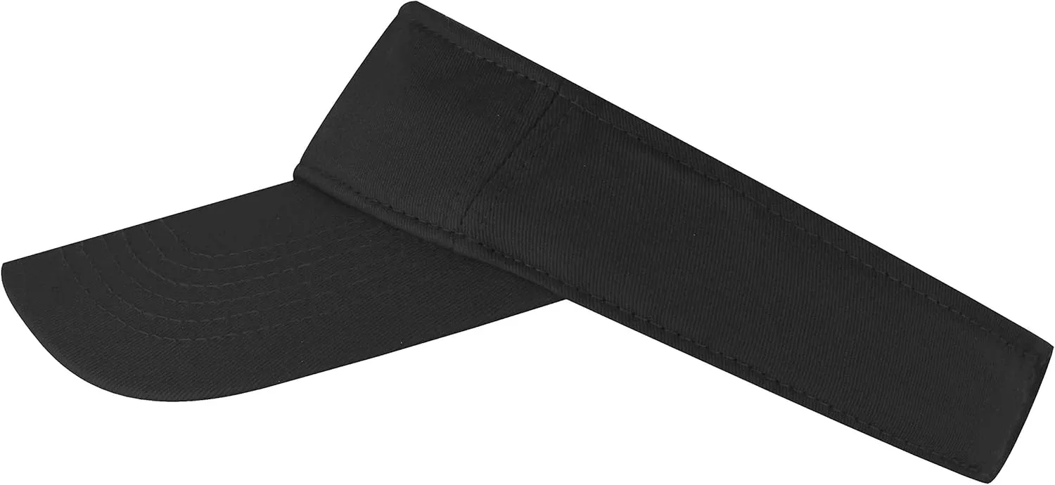 The Hat Depot Kids 100% Cotton Sport Quick-Adjust Strap Closure Sun Protect Golf Visor Cap Hat