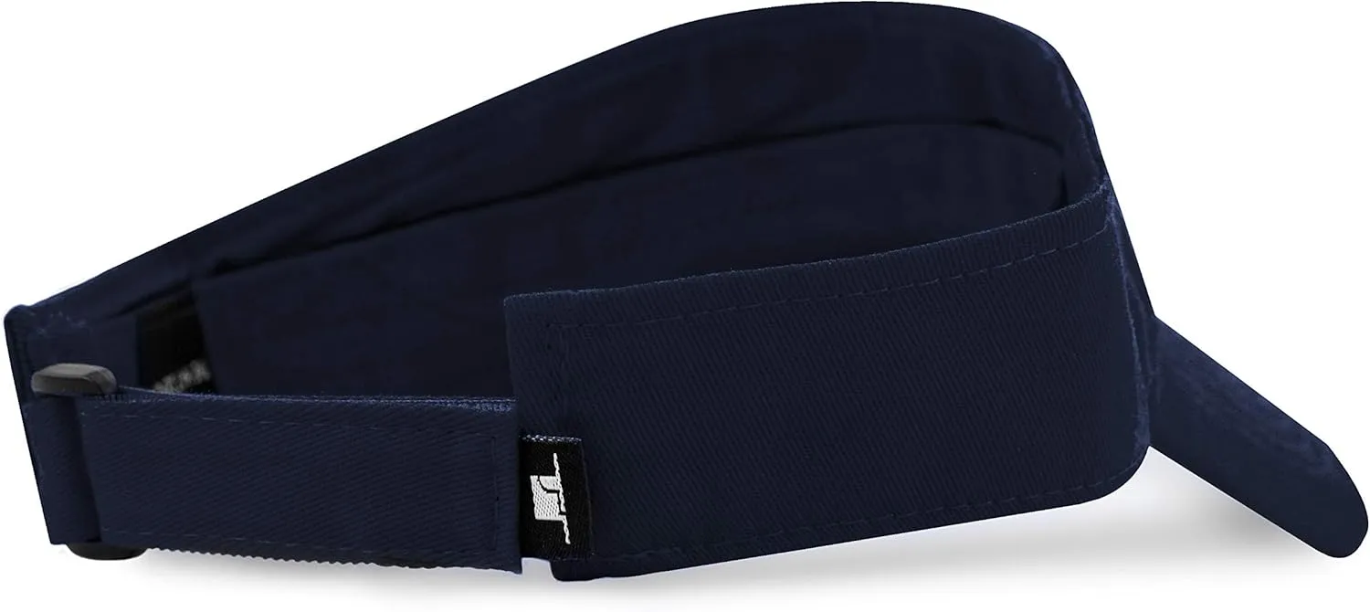 The Hat Depot Kids 100% Cotton Sport Quick-Adjust Strap Closure Sun Protect Golf Visor Cap Hat