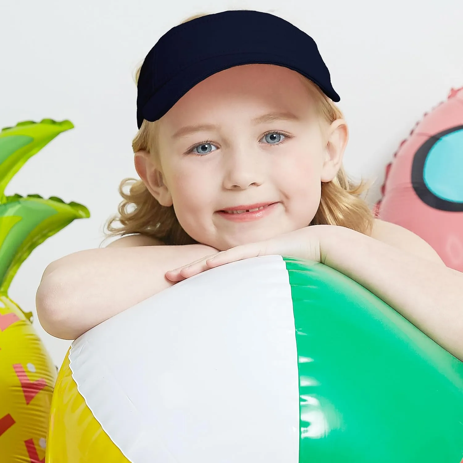 The Hat Depot Kids 100% Cotton Sport Quick-Adjust Strap Closure Sun Protect Golf Visor Cap Hat