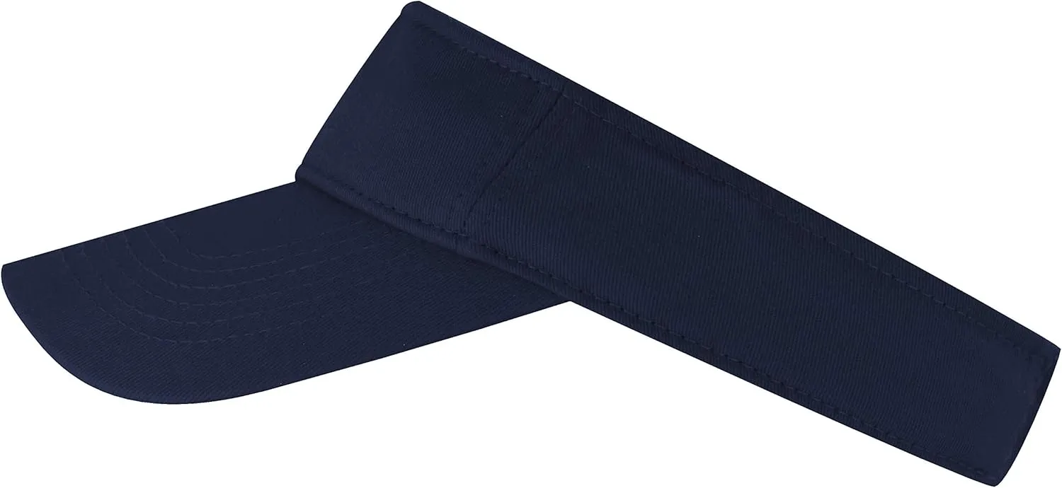 The Hat Depot Kids 100% Cotton Sport Quick-Adjust Strap Closure Sun Protect Golf Visor Cap Hat