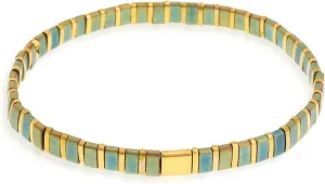 Tila Flat Beaded Bracelets for Women, Unique Colorful Square Beads Miyuk Link Stackable Stretch Bracelet Beach Summer Trendy Jewelry Gift