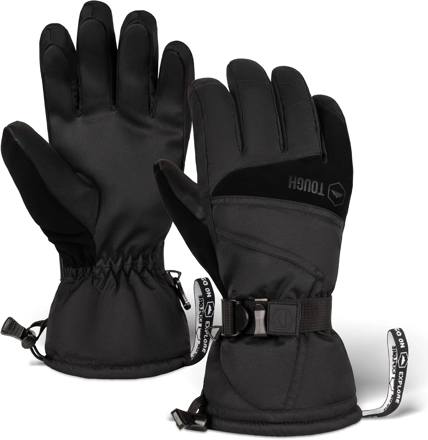 Tough Outdoors Snow Gloves - Men's & Women's Waterproof Winter & Snowboarding Gloves