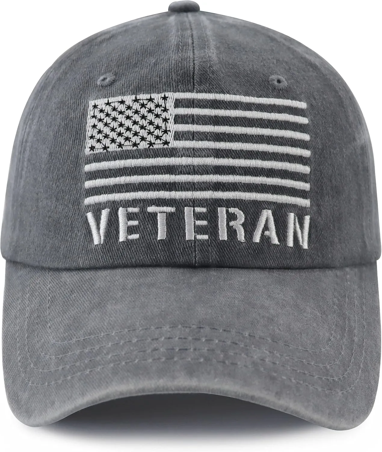 USA Flag Veteran Hat for Men Women, Funny Adjustable Embroidery American Army Military Baseball Cap