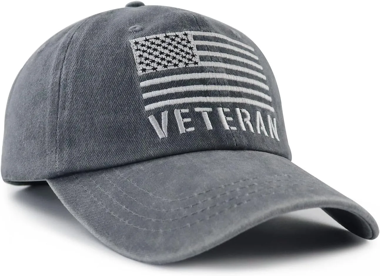 USA Flag Veteran Hat for Men Women, Funny Adjustable Embroidery American Army Military Baseball Cap