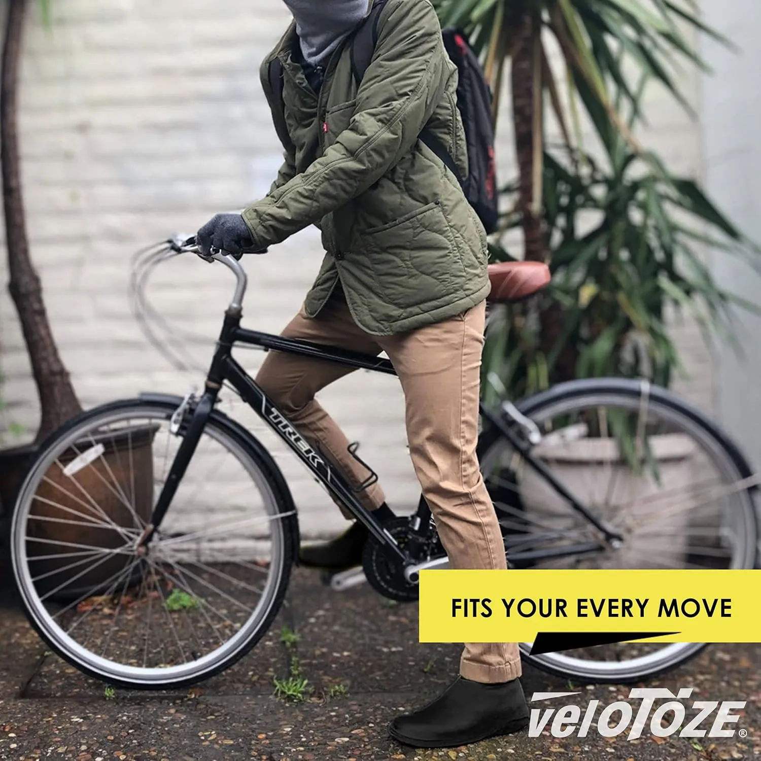 veloToze Roam - Waterproof Shoe Covers, Reusable for Commute in The Rain, Snow, Mud - Slip-on Rubber Galoshes Cover Sneakers or Dress Shoes, Booties for Men and Women
