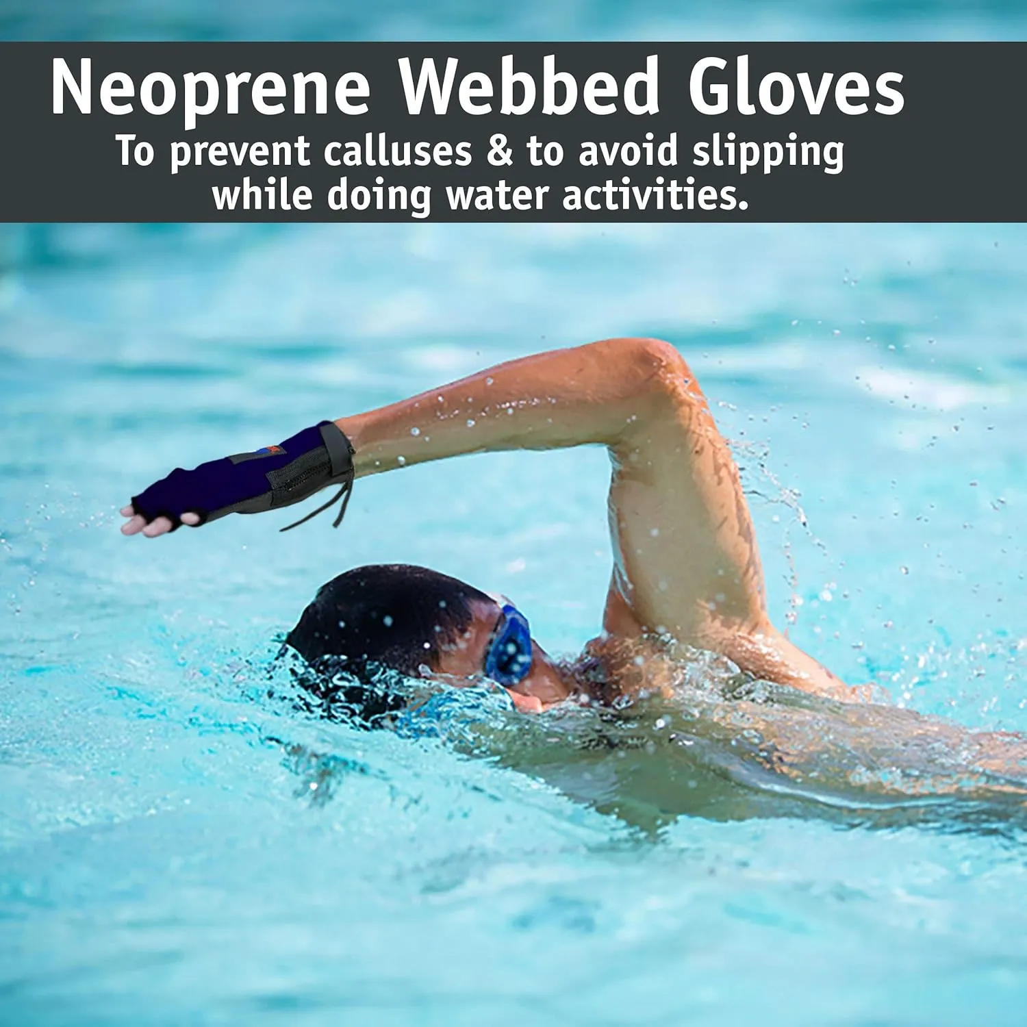 Water Gear All Neoprene Fingerless Force Gloves - 50% More Resistance