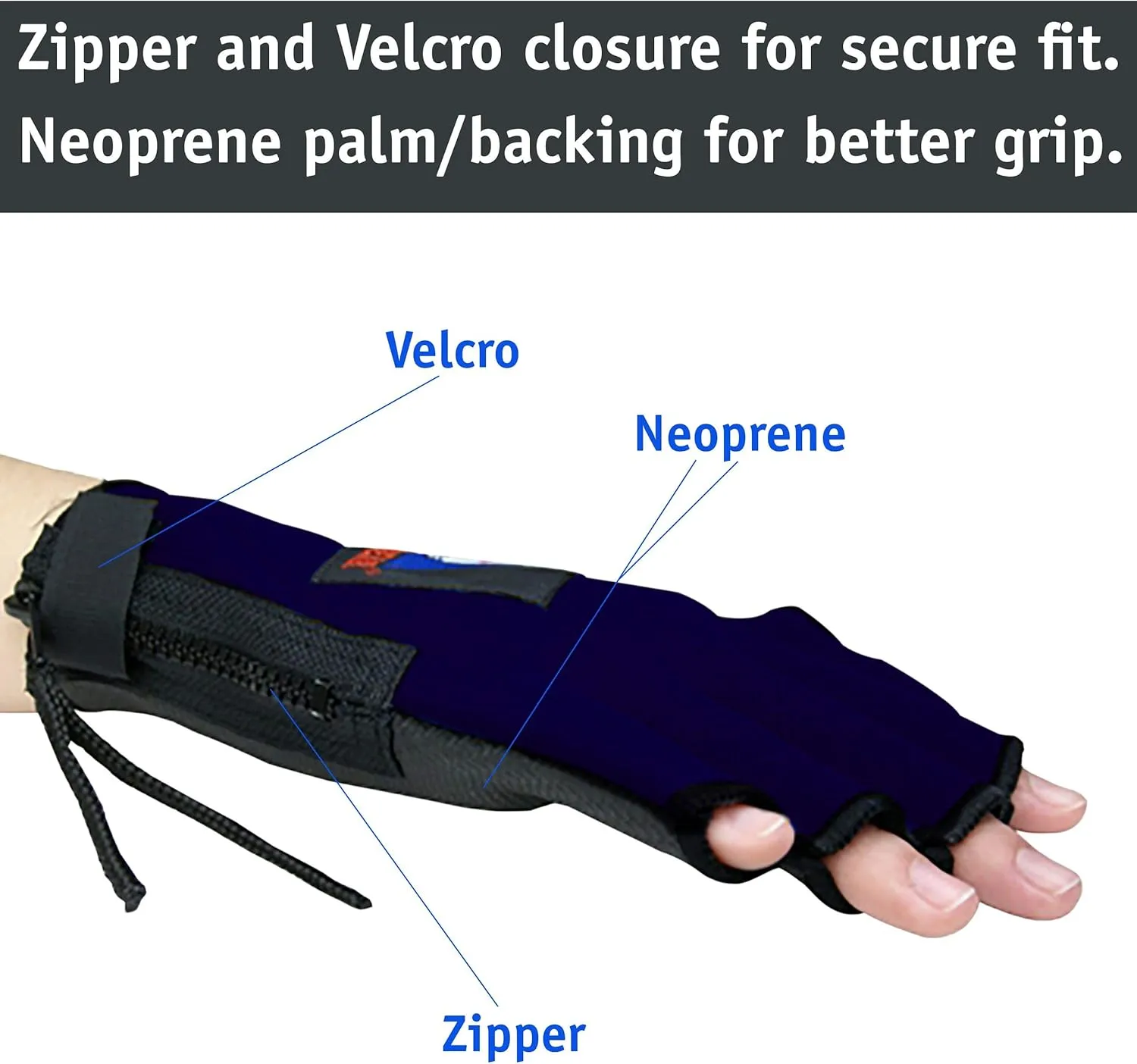Water Gear All Neoprene Fingerless Force Gloves - 50% More Resistance