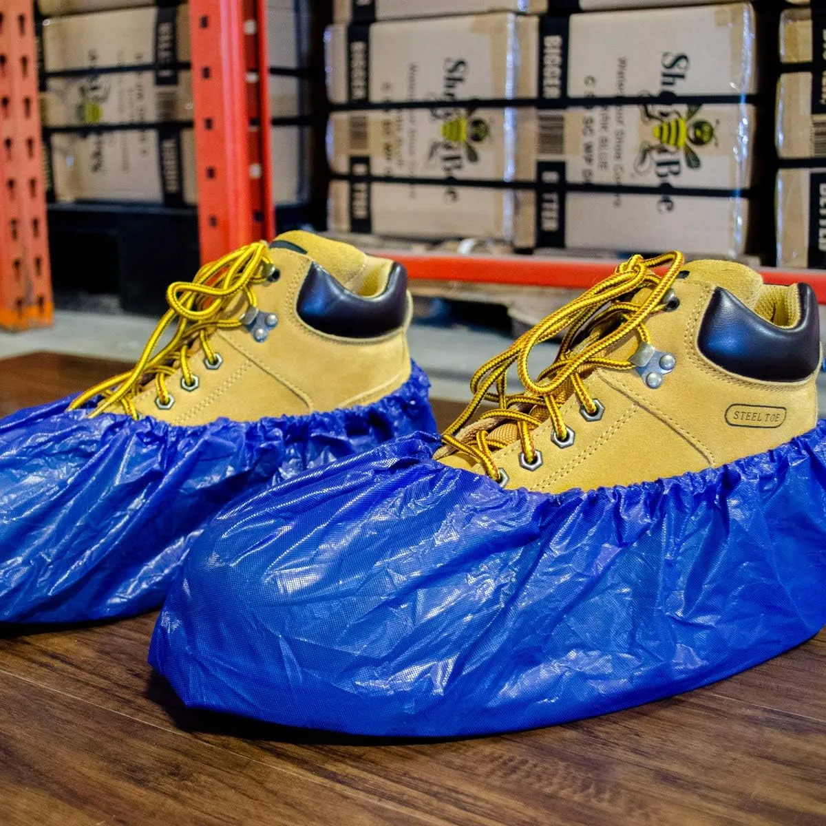 Waterproof Shoe Covers Slip-Resistant Disposable for Construction, Indoor Carpet Floor Protection - 40 Pair