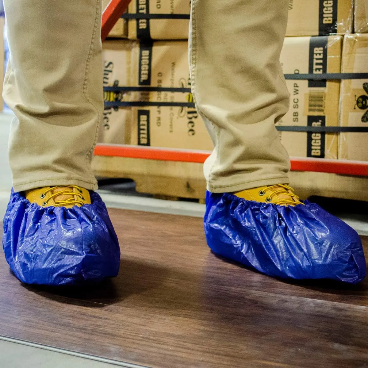 Waterproof Shoe Covers Slip-Resistant Disposable for Construction, Indoor Carpet Floor Protection - 40 Pair