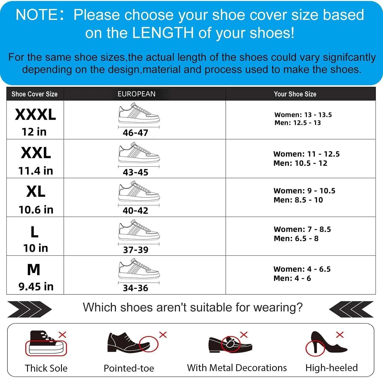 Waterproof Shoes Cover, Portable Non-Slip Rain Snow Boots Shoes Cover, Reusable Women Men TPE Rubber Sole Overshoes Protectors for Outdoor Cycling Travel