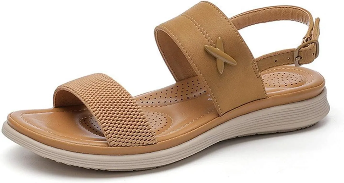 Women's Sandals Arch Support Sandals Summer Beach Sandals Travel Elastic Ankle Strap Sandal Bohemia Shoes