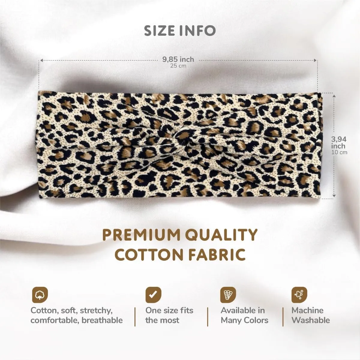 Women's Stretchy Twist Headbands, Solid Color, Non-Slip for Yoga, Workout, Running