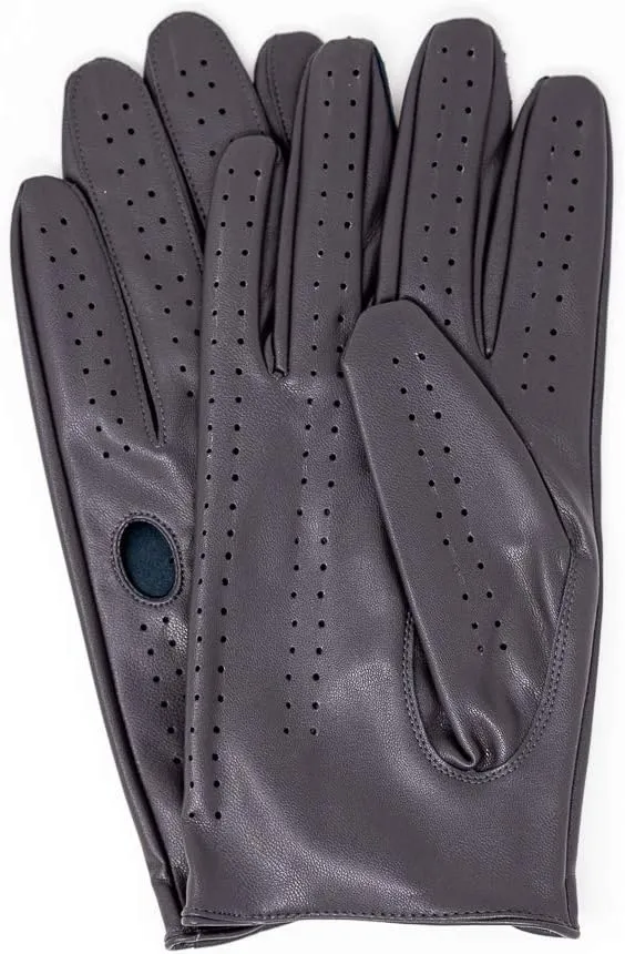 Women's Vegan Leather Full-finger Driving Touchscreen Gloves