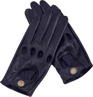 Women's Vegan Leather Full-finger Driving Touchscreen Gloves