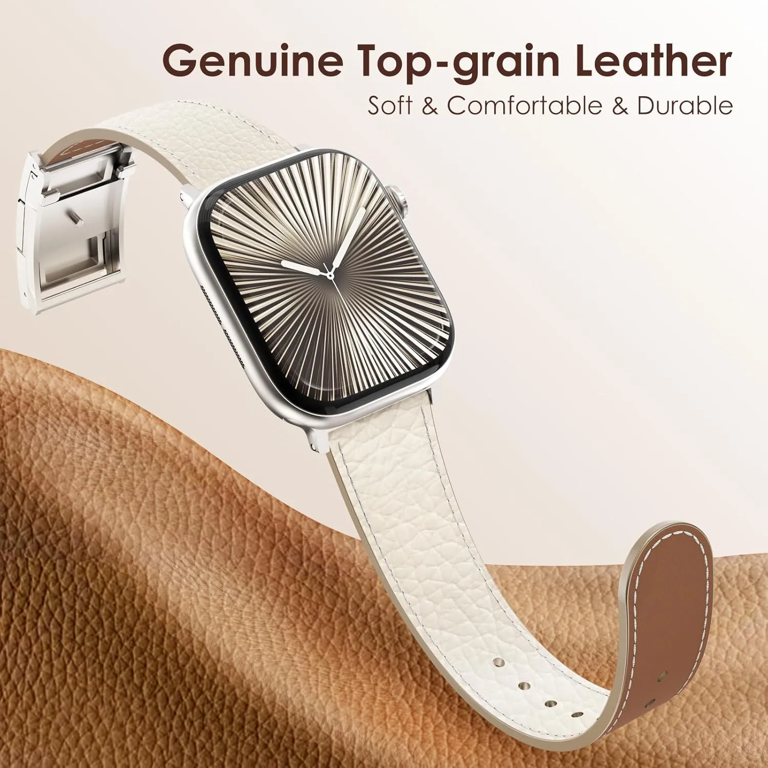 XINGYAS Leather Magnetic Watch Band Compatible with Apple Watch Ultra Band 49mm 46mm 45mm 44mm 42mm 41mm 40mm 38mm, Replacement Strap for Women Men iWatch Ultra 2/Ultra/SE/Series 10/9/8/7/6/5/4/3/2/1