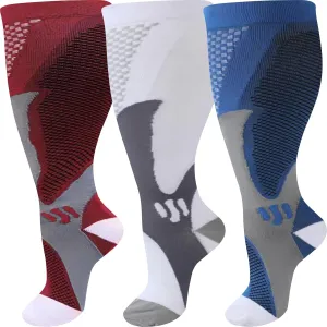 ZFiSt Plus Size Compression Socks Wide Calf for Women Men,Sport Compression Stocking Nurse Socks