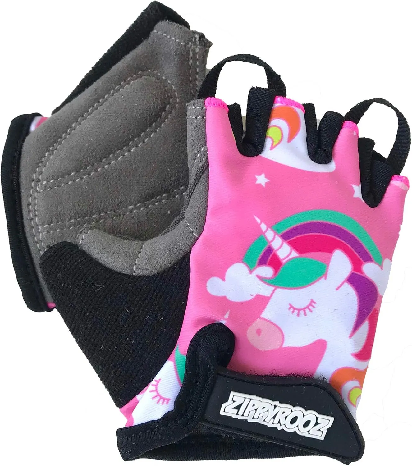 ZippyRooz Toddler & Little Kids Bike Gloves for Balance and Pedal Bicycles for Ages 1-8 Years Old. 8 Designs for Boys & Girls